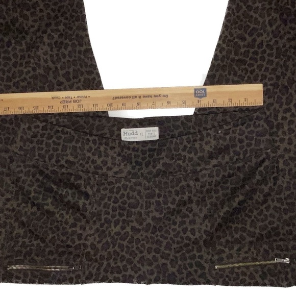 Mudd FLXPonte Hi-rise Leggings Animal Print Front Zippered Pocket Size XL - Picture 5 of 7